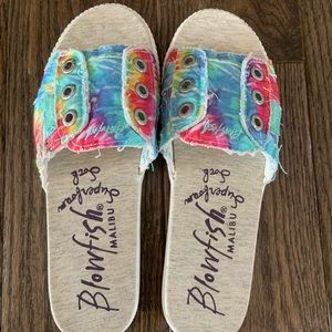 Blowfish | Shoes | Blowfish Tie Dye Rainbow Slides | Poshmark